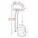 Dark Oak High Tank Pull Chain Toilet With Elongated Biscuit Toilet Bowl And Chrome Finish Pull Chain Toilet - B00AXVKE5M